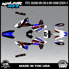 Graphics Kit for Suzuki DR-Z4S DR-Z4SM DRZ4SM 2025 2026 Shaders-RED-SHIFT