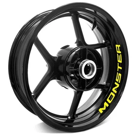 Yellow Inner Stripe Decal Wheel Stickers For Ducati Monster 400 97-04