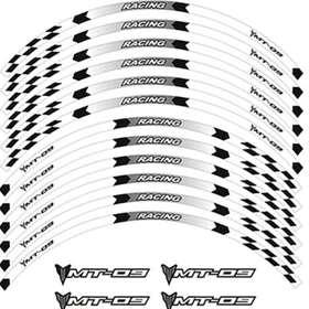 17" Rim Stripes Wheel Decals Tape Stickers Reflection For 2021 2022 YAMAHA MT-09