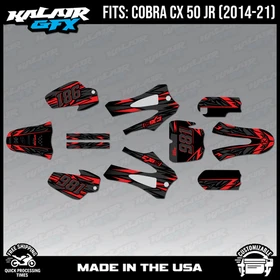Graphics Kit for COBRA CX50 JR 2014-2021  Twitch Series - Red