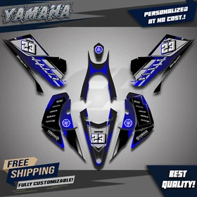 Yamaha YFZ 450R 450X 2014-2025 Graphics Kit Azul Negro Stickers Quad Custom ATV