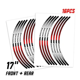 Green RUSH2 Wheel Sticker 17 inch Rim For Kawasaki ZX14R Ninja ZX1400 17 18 19