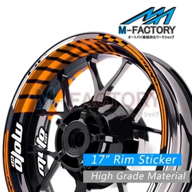 Racing 17 Inch Wheel Green Rim Stickers AA02 For Aprilia DORSODURO 750 08-17 15