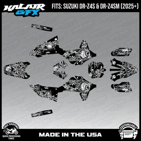 Graphics Kit for Suzuki DR-Z4S DR-Z4SM DRZ4SM 2025 2026 Core-WHITE
