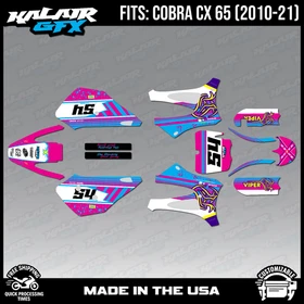 Graphics Kit for Cobra CX65 (2010-2021) CX 65 Pulse Series - Magenta