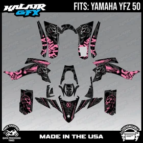 Graphics Kit for Yamaha YFZ 50 YFZ50 (All Years) Revolt Series - Pink