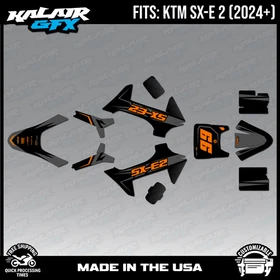 Graphics Kit for KTM Electric Mini SXE2 (2024+) Bold Series - Orange Shift