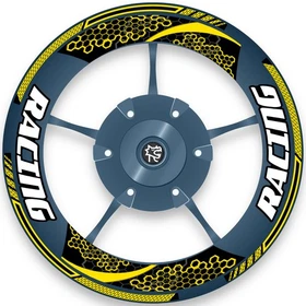 Yellow Racing Decal Wheel Sticker 17 inch BP03 For Honda CBF650 14-17 18 19 20
