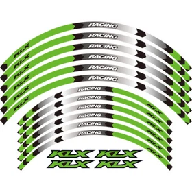 FOR KAWASAKI KLX 400R 2003-2005 400 2000-2016 21" 18" RIM STRIPES WHEEL STICKERS