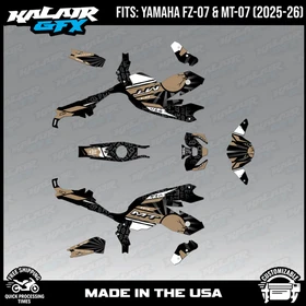 Graphics Kit for YAMAHA FZ-07 MT-07 (2025-2026) Hiroshima Series-TAN