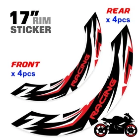 For Yamaha FZ10 MT-10 18-24 23 22 21 Wheel Inner Rim Stickers 17 inch S04B Red
