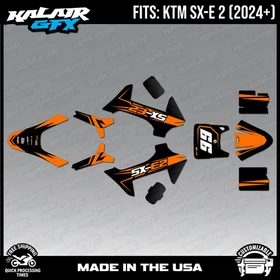 Graphics Kit for KTM Electric Mini SXE2 (2024+) Bold Series - Orange