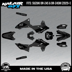 Graphics Kit for Suzuki DR-Z4S DR-Z4SM DRZ4SM 2025 2026 Night-SMOKE