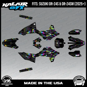 Graphics Kit for Suzuki DR-Z4S DR-Z4SM DRZ4SM 2025 2026 Twitch-RAINBOW