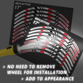 SH20 Yellow Reflective Wheel Sticker Tape For Honda CB650R 19-20