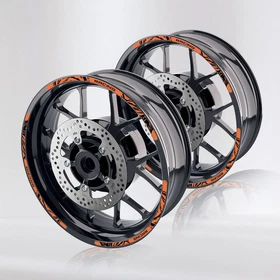 Orange 17'' Rim Wheel Sticker Decal Strip Tape W01B For Kawasaki Ninja H2 H2R