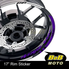 ORANGE 17" Rim Stickers Decals Custom AA02 For Kawasaki NINJA 650R 06-18 16 17