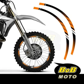 YELLOW Digital Wheel Stickers Decals Dirt Bike For Suzuki DR-Z 400S 00-21 08 09