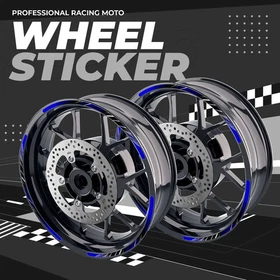 Blue 17 Inch Outer Rim Sticker Stripe Decal L02B For Honda CB 919 Hornet 900