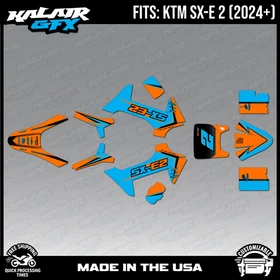 Graphics Kit for KTM Electric Mini SXE2 (2024+) Razor - CYAN
