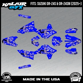 Graphics Kit for Suzuki DR-Z4S DR-Z4SM DRZ4SM 2025 2026 Stim-BLUE