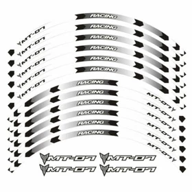 FOR YAMAHA MT07 MT-07 MOTORCYCLE RIM "17 STRIPES WHEEL DECALS TAPE STICKERS