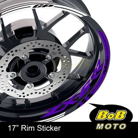 AQUA 17" Rim Stickers Decals Custom AA02 For Kawasaki ZX6RR Ninja 03-06 03 04 05