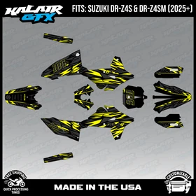 Graphics Kit for Suzuki DR-Z4S DR-Z4SM DRZ4SM 2025 2026 Twitch-YELLOW