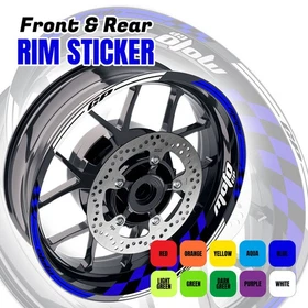 For Yamaha FZ07 MT-07 18-24 23 22 GP01 Rim Wheel Stickers Decal 17 inch Purple