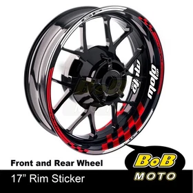 AA01 17" Wheel Rim Stickers Purple Stripes Tape For Kawasaki ZX6RR Ninja ZX600