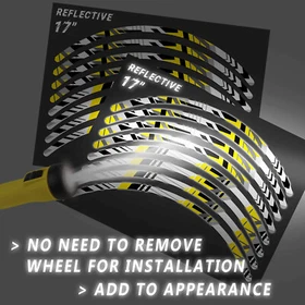 SH25 17" Wheel Rim Reflective Stickers For Honda CB 919 Hornet 900 2002-2007