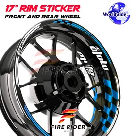 17'' Yellow Wheel Rim Stickers GP01 Kit For Suzuki Bandit GSF 1250 07-18 16 17