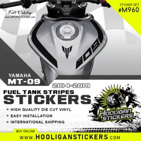 Yamaha MT-09 curve fuel tank stickers [M960]