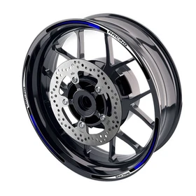 Blue RUSH2 Wheel Sticker 17 inch Rim For Kawasaki Ninja ZX-10R 16 17 18 19 20