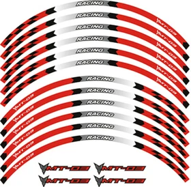17" Rim Stripes Wheel Decals Tape Stickers For YAMAHA MT-03 660 320 2006-2021