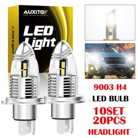 2-20X AUXITO H4 9003 HB2 LED Headlight Bulb High Low Beam Q10 Bright 6000K White