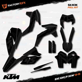 Blackout Slick Graphics Kit fits KTM 13-16 EXC EXC/F XCW 125 250 300 450