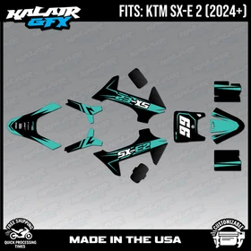 Graphics Kit for KTM Electric Mini SXE2 (2024+) Bold Series - Teal