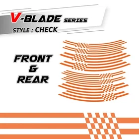 For Kawasaki Ninja 650R 06-24 23 22 Motorcycle Inner Rim Sticker C01W Orange