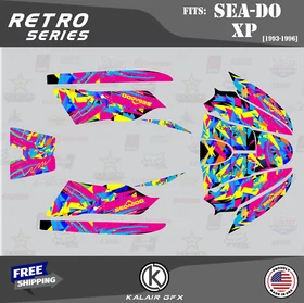 Graphics Kit for SEA-DOO XP (1993-1996) Retro Series - MAGENTA