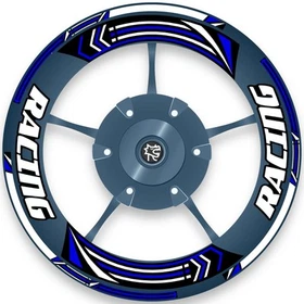 Blue 17 inch Motorcycle Rim Sticker BP01 For Suzuki SV 650X 19 20