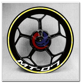 For Yamaha MT-07 MT07 17 in Wheel Hub Rim Decorative Decal Reflective Sticker