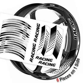 White Graphic Wheel Stickers GP07 For Suzuki GSXS750 V-STROM 250 SV650X