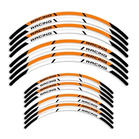 Orange 21in 18in Front Rear Rim Wheel Sticker Decals For Honda CRF XR Dirt Bike