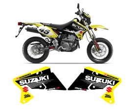 SUZUKI DRZ400 DRZ400s Shroud Graphics Decals Drz400sm  Laminated Thick 21mm