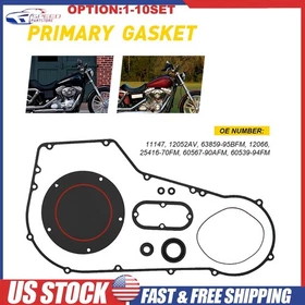 Primary Cover Gasket 11147 O-Ring Oil Seal Kit for Harley Dyna/Softail 1999-2005