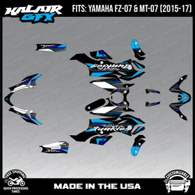 Graphics Kit for YAMAHA FZ-07 MT-07 (2015-2017) Rugged - Blue