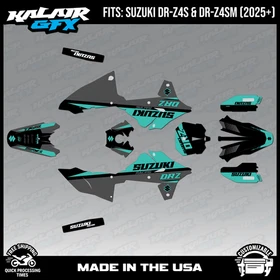 Graphics Kit for Suzuki DR-Z4S DR-Z4SM DRZ4SM 2025 2026 Voltaic-TEAL