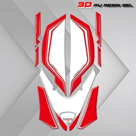 For 2017 Ducati 1299 Panigale Front Fairing Number Board 3D Gel Decal Sticker