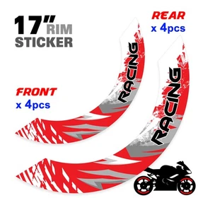 For Honda CB650R 19-24 23 22 21 20 Wheel Inner Rim Stickers 17 inch S02W Red